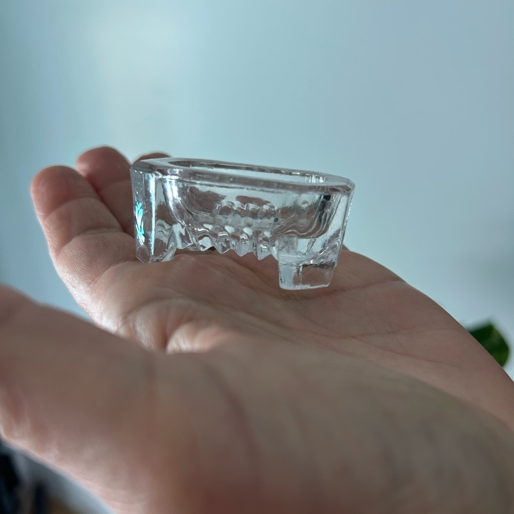 4 Vintage Elegant Clear Glass Cut Crystal Salt Cellars Open Salt Dish - Picture 6 of 9